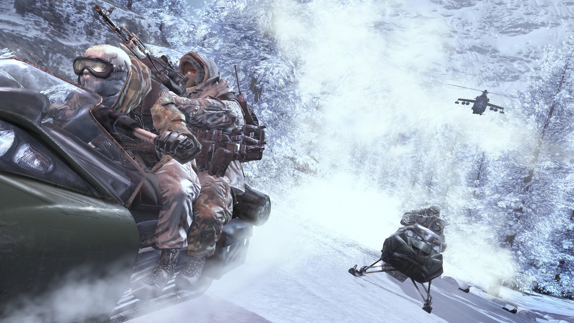 Modern Warfare Snowmobiles Wallpaper Pc Game HD