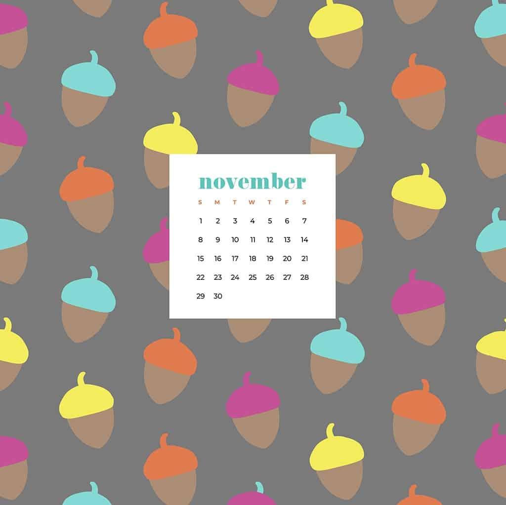November Desktop Calendar Wallpaper Designs