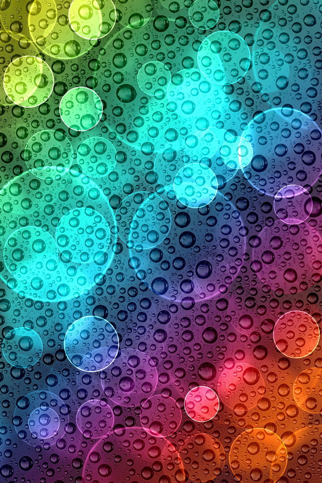 Colorful Water Bubbles Wallpaper iPhone