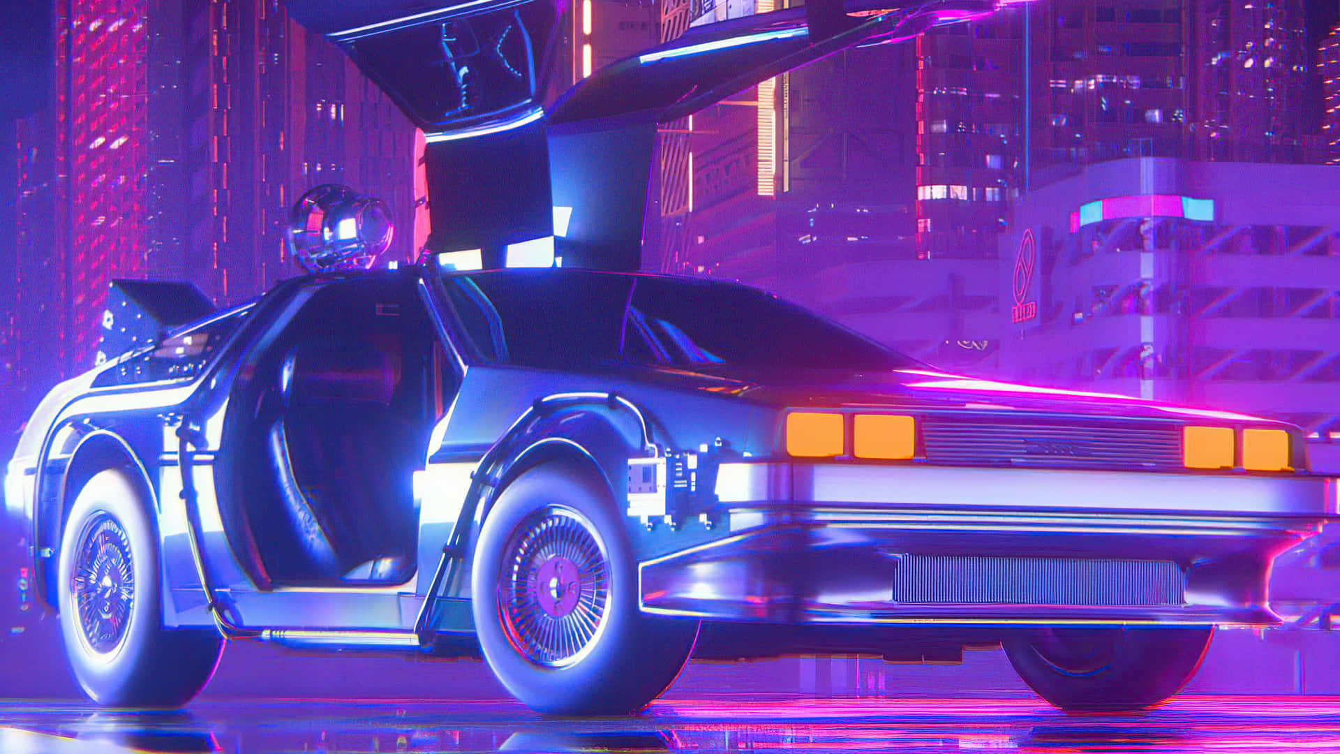 Delorean 4k Wallpaper