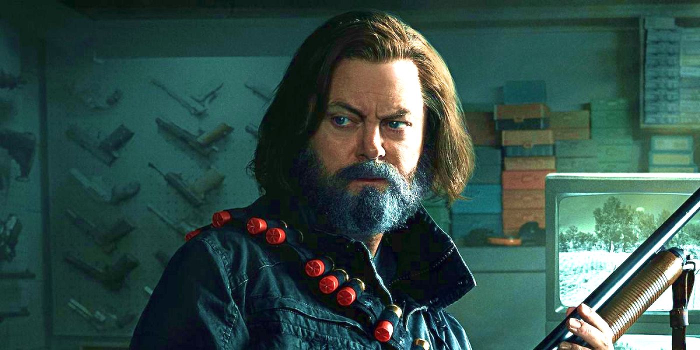 The Last Of Us Image Spotlight Nick Offerman As A Very Different Bill Wallpaper