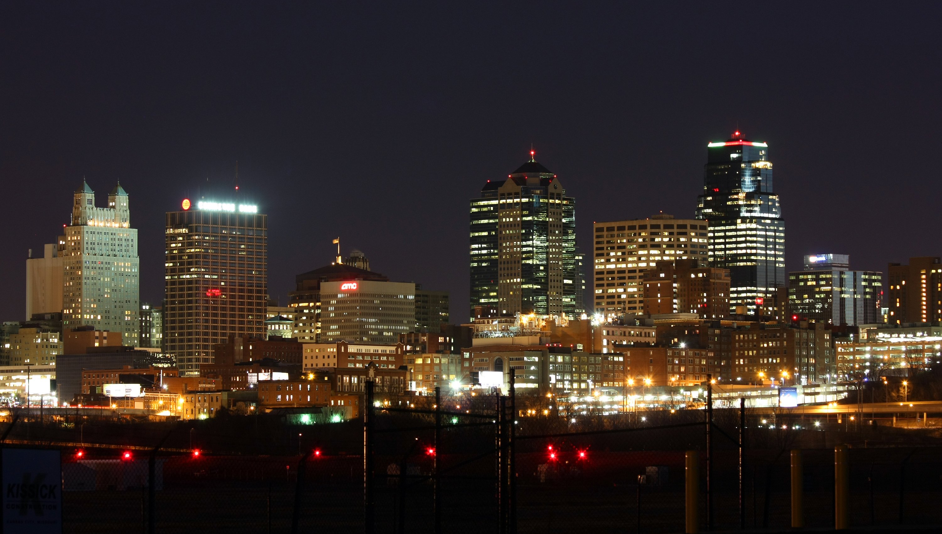 Kansas City MO skyline at nightjpg