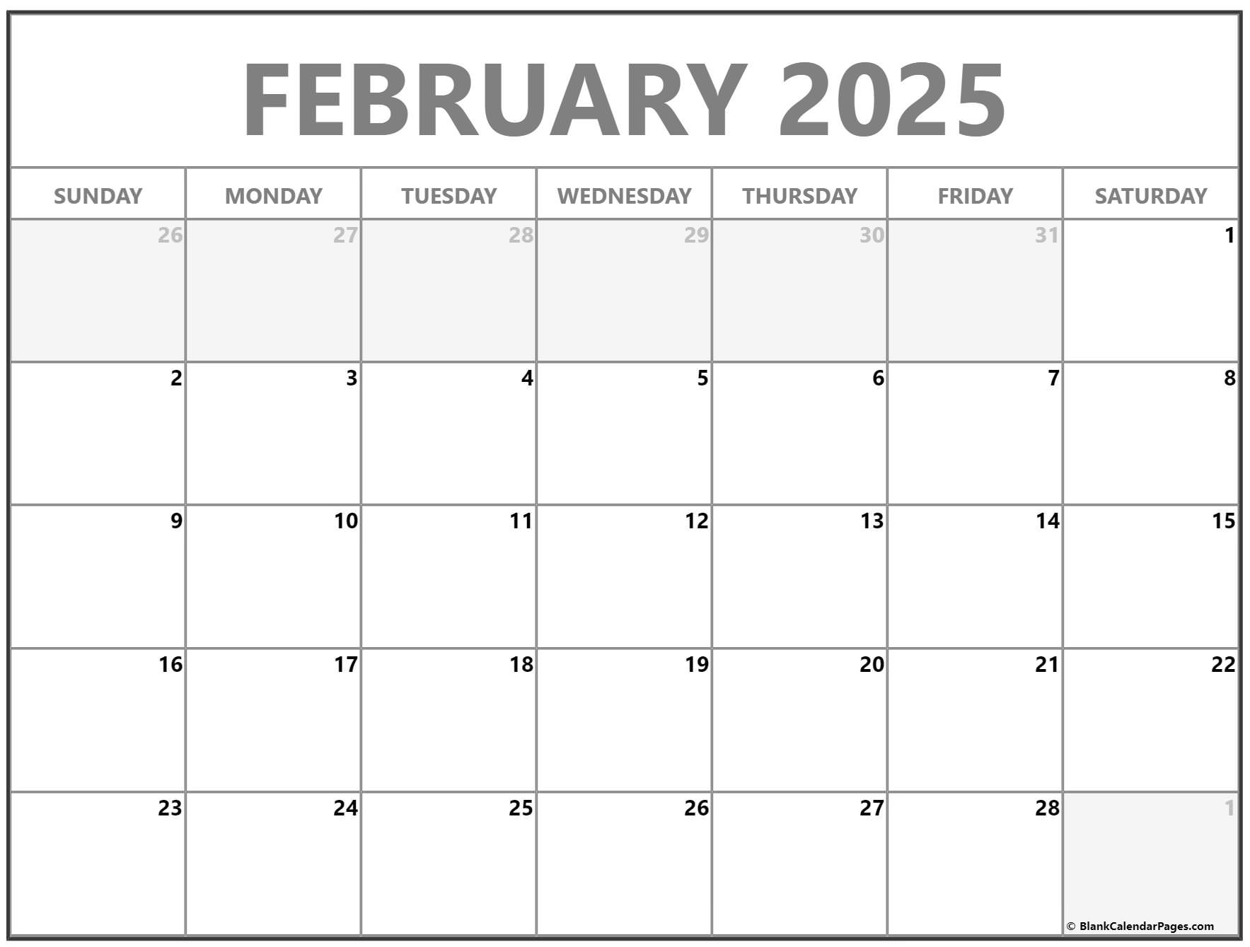 February 2025 Calendar Wallpaper