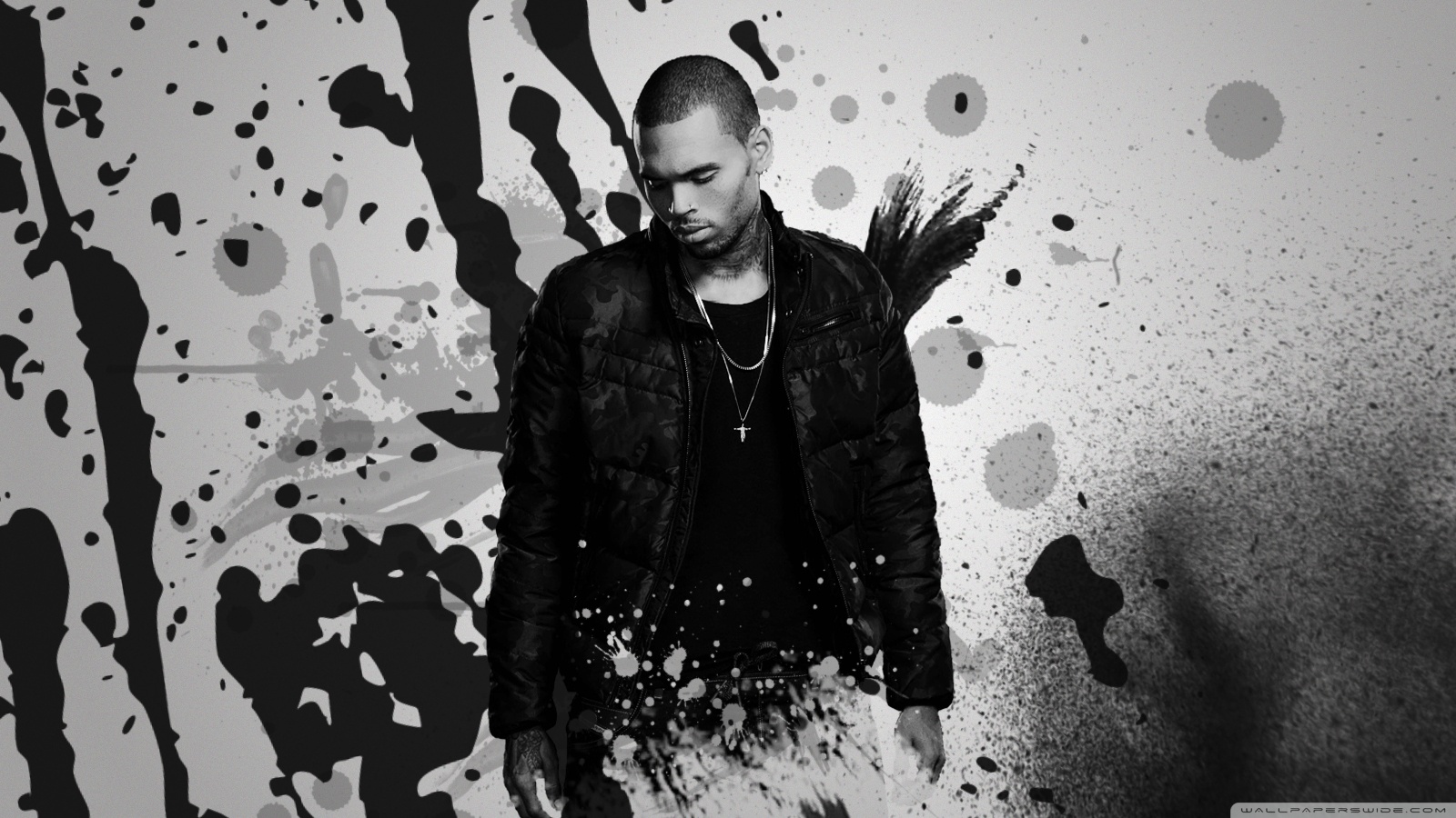 Chris Brown Splatter Rap Wallpaper