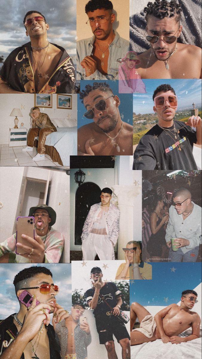 Bad Bunny Aesthetic Is Wearing Black Tshirt Standing In Blur Background  With Tongue Out HD Music Wallpapers  HD Wallpapers  ID 39070