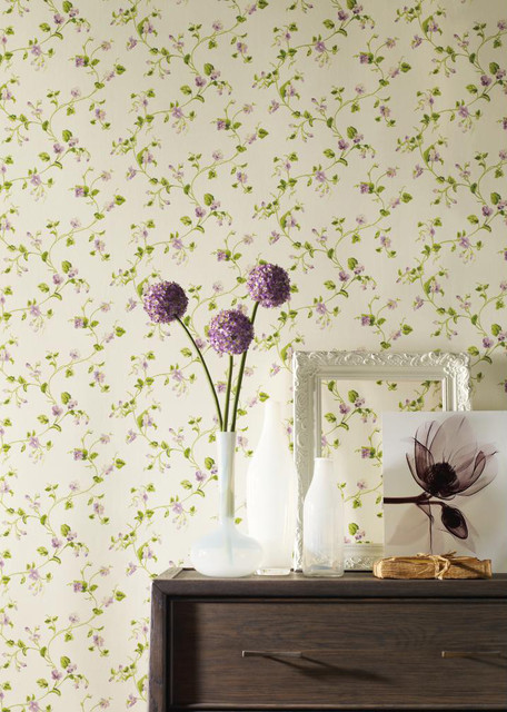 Waverly Cottage Wallpaper Traditional Boston By