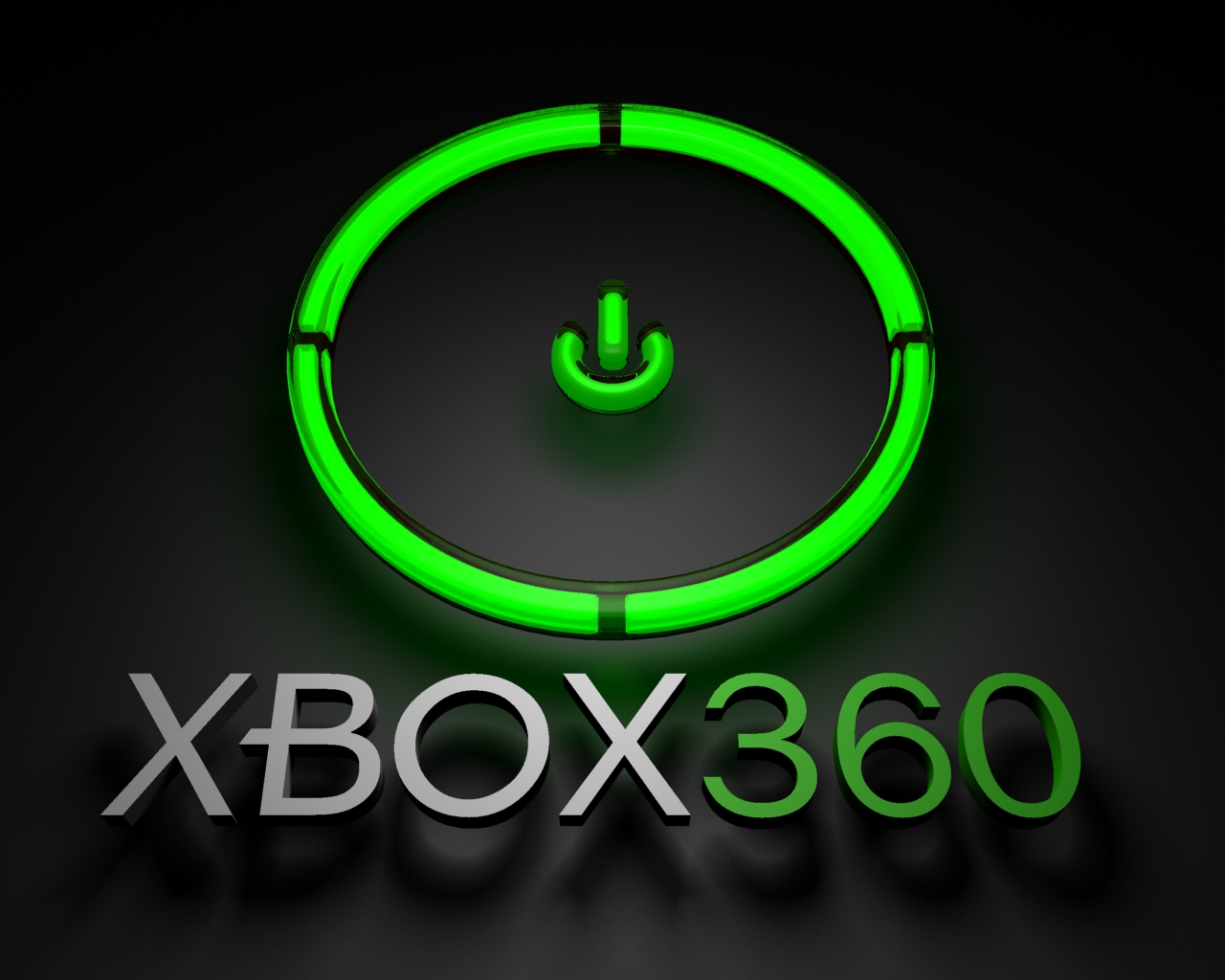 xbox 360 green ring power title wallpaper background desktop logo 1280x1024