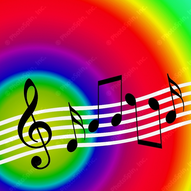 Colorful Music Notes Background Clipart Panda Image