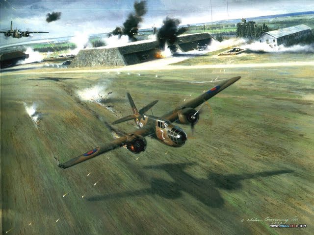 World War Ii Air Bat Aircraft Painting Wallpaper