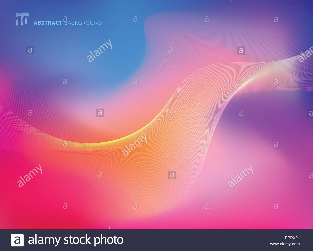 Abstract Colorful Blurred Background With Smooth Lines Curve In