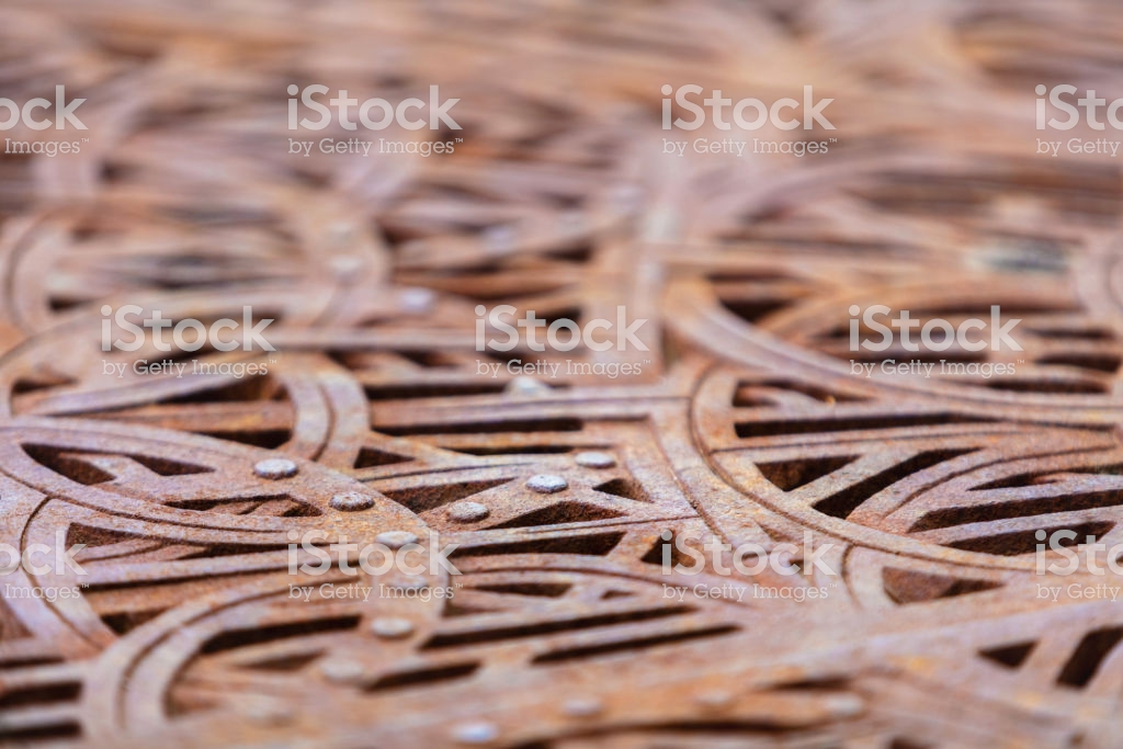 Rusty Steel Storm Drain Environment Pattern Texture Background