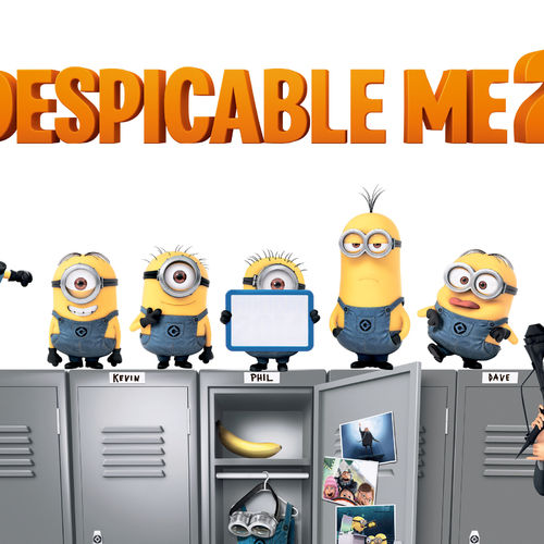 Despicable Me Minions On Lockers Wallpaper