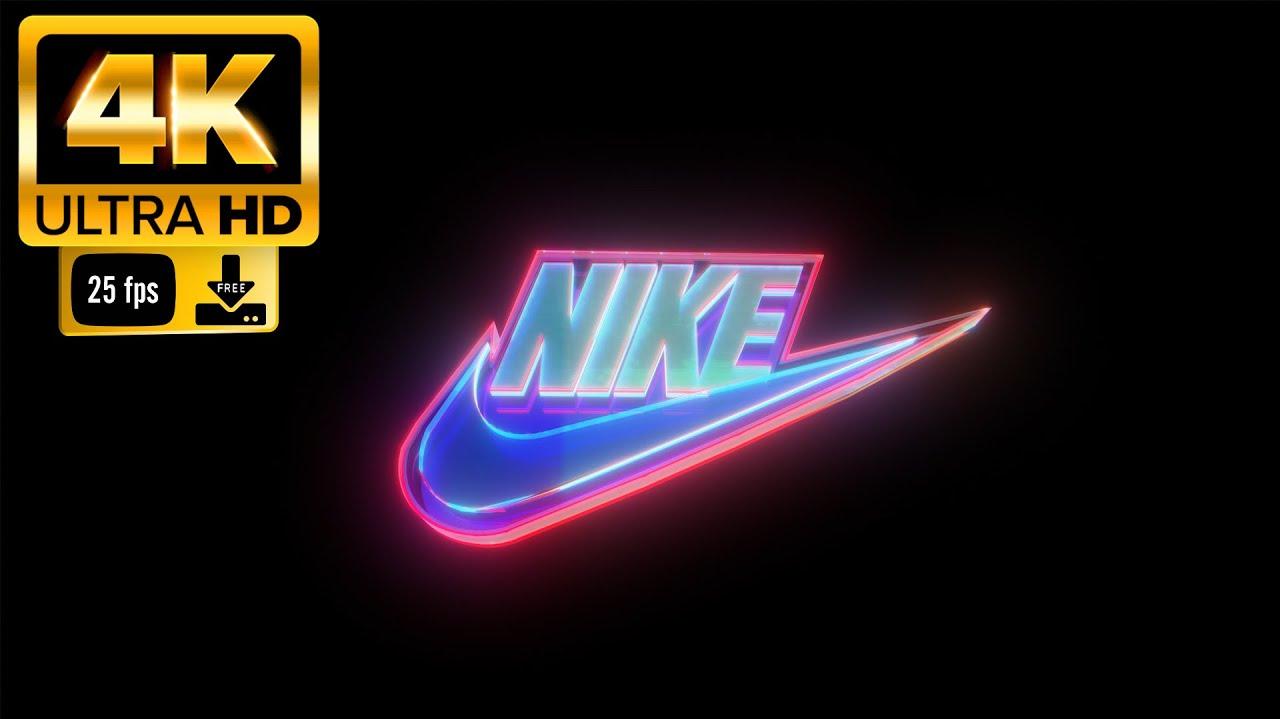 Cyberpunk Neon Nike Logo Green Screen Footage 4k