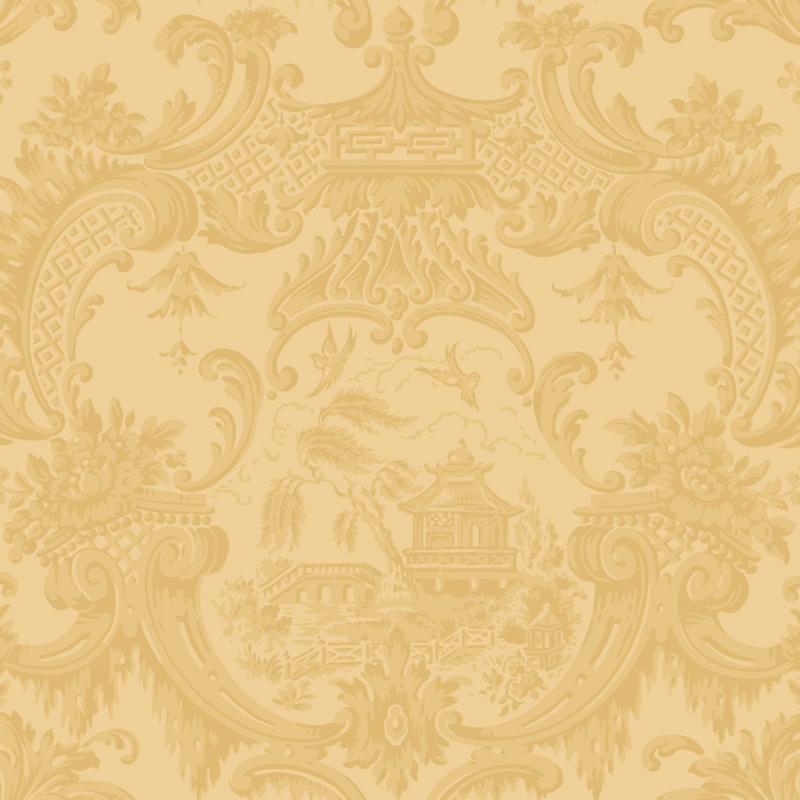 Chippendale China Yellow Lee Jofa Wallpaper