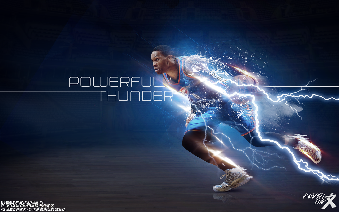 Russell Westbrook Powerful Thunder Wallpaper On