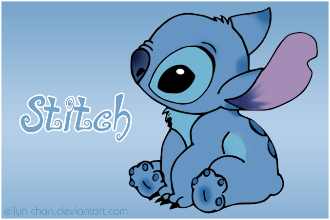 Cute Disney Stitch Wallpaper Colored By Eilyn Chan