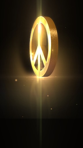 Peace Sign Live Wallpaper Beautifully Rendered 3d Gold