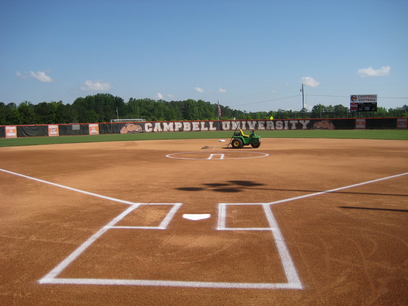 Softball Field Background Are Of The Campbell