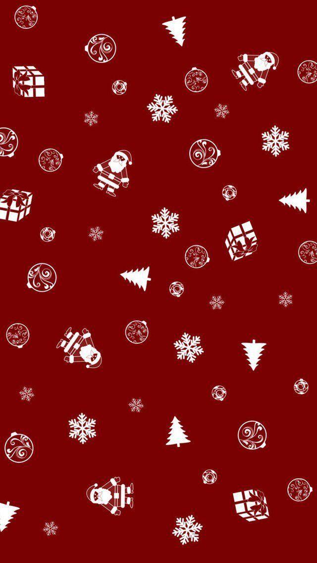 Red And White Christmas Wallpaper iPhone