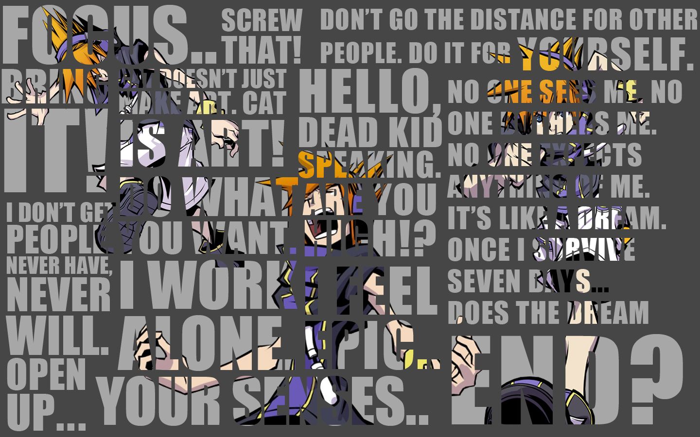 Neku Sakuraba Quotes Wallpaper By Roxas431 World Ends With You
