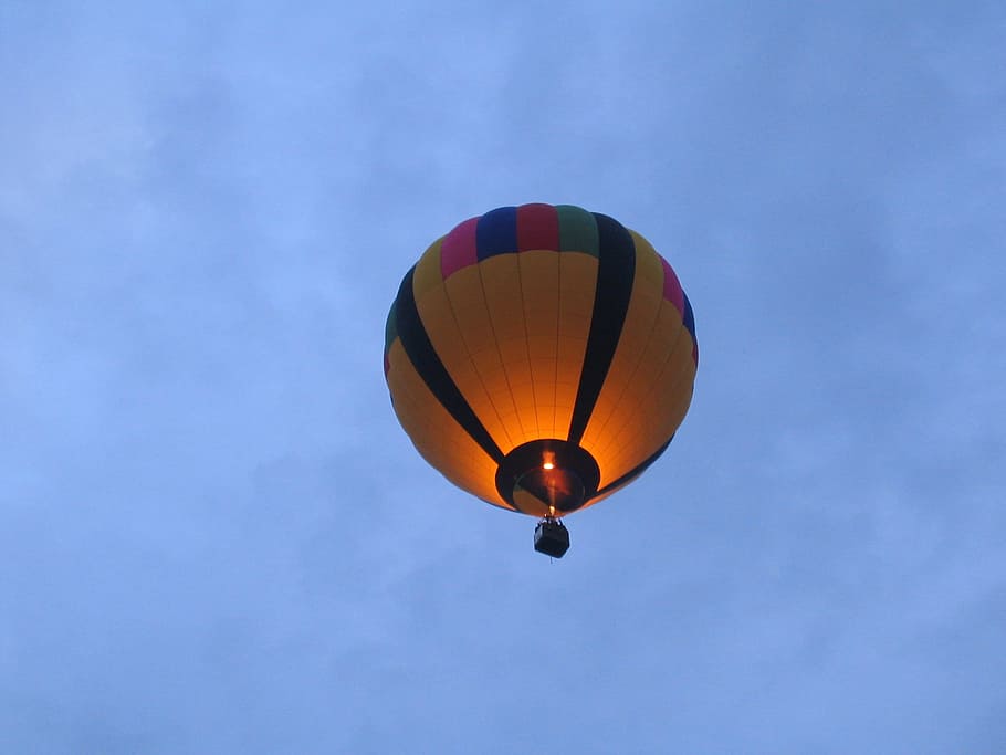 HD Wallpaper Hot Air Balloon Orange Captive Sky Drive