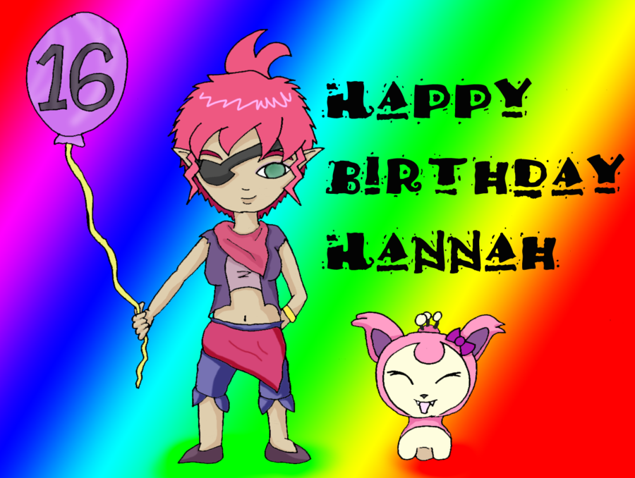 Happy 16th Birthday Hannah by THUNDRkitty 900x678