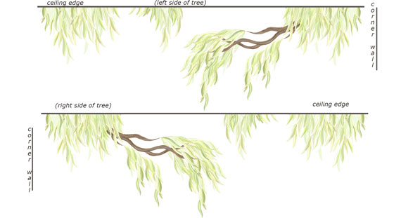 Tree Border Branch Wall Decals Large Willow