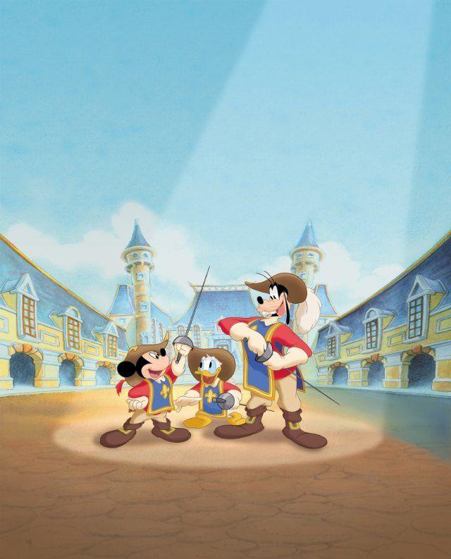 Mickey Donald Goofy The Three Musketeers Dibujos Animados De