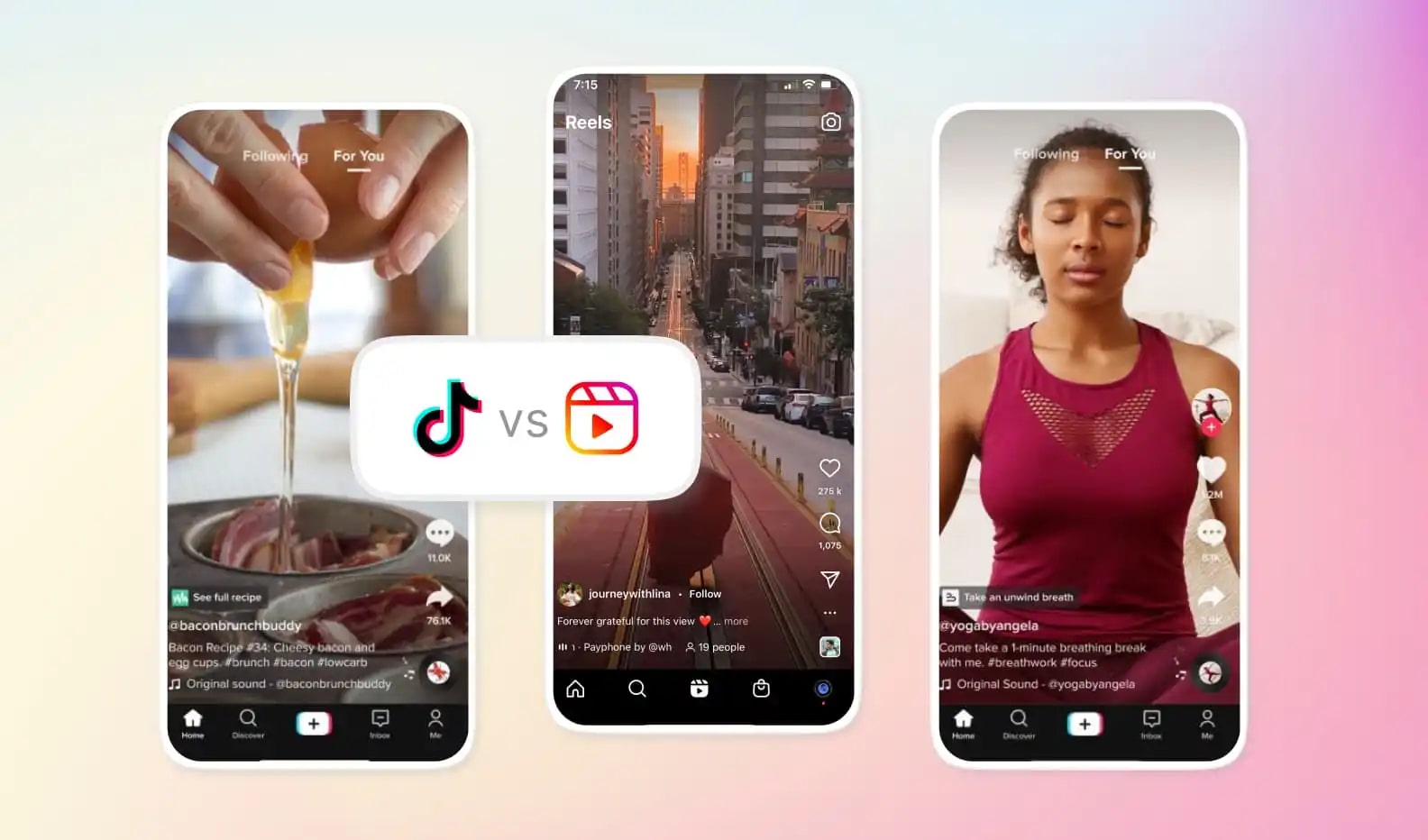 Instagram Reels Vs Tiktok Wallpaper