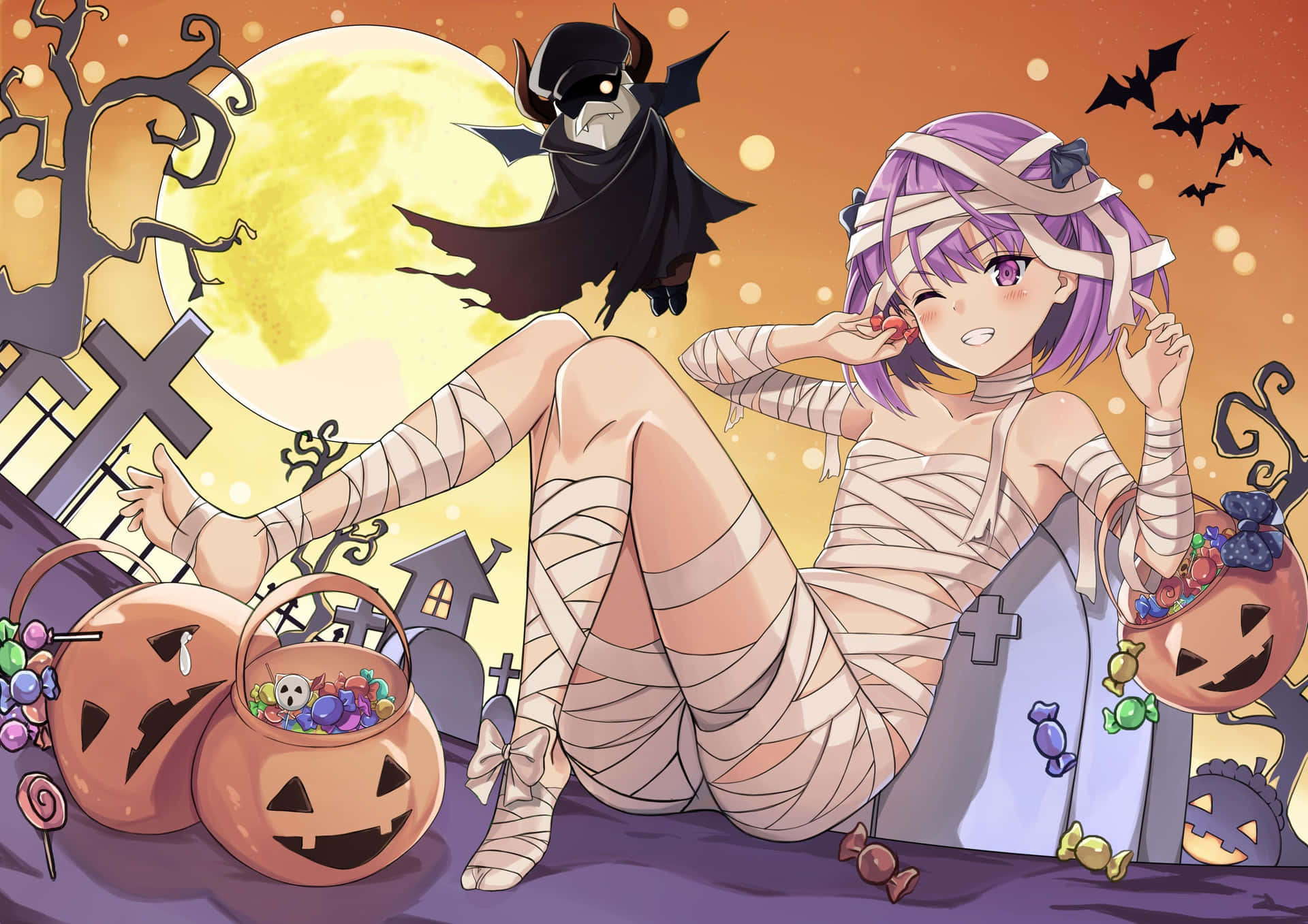 Halloween Anime Girl Wallpaper