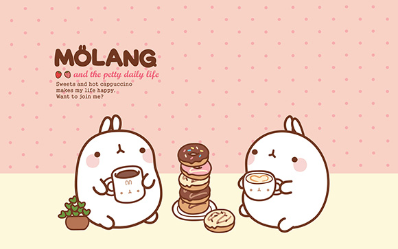 Molang Find more super cute Kawaii wallpapers for your iPhone Android