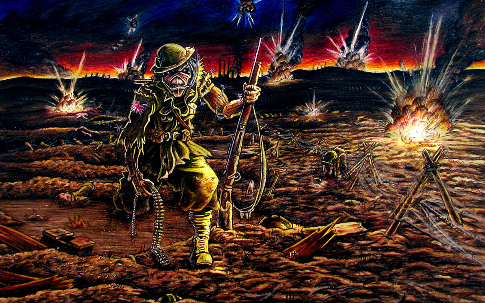 Iron Maiden Album Cover Art   Derek Riggs Artworks 1680x1050 Wallpaper