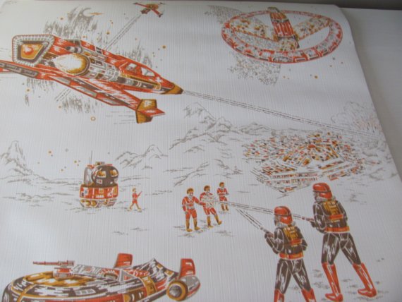 Vintage Star Wars Era Wallpaper Unopened Roll Sale By Whaleback