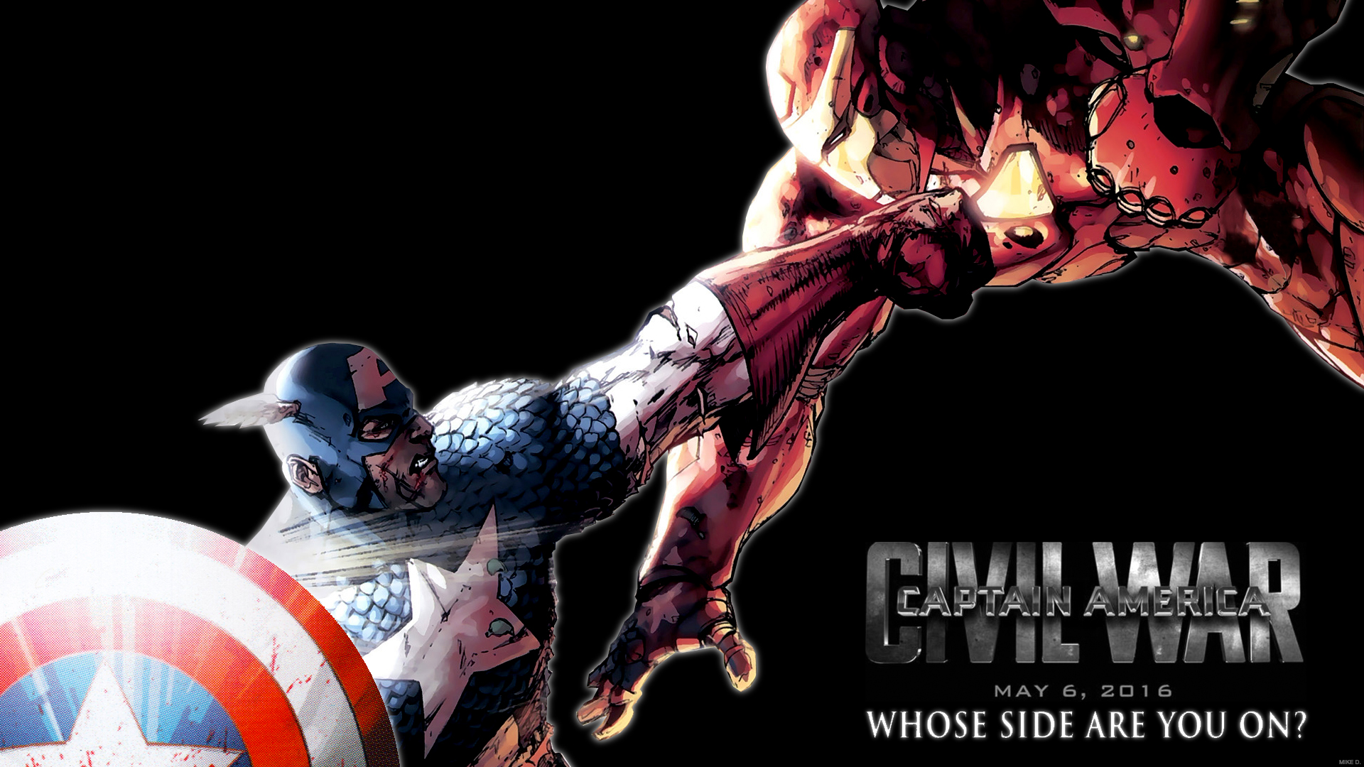Captain America vs Iron Man Civil War by Xionice on