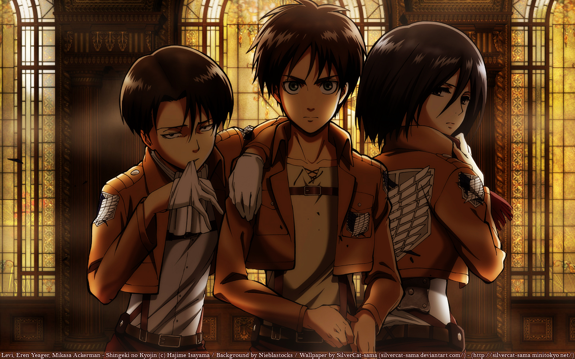 Levi Ackerman Eren Yeager Mikasa Anime Attack On Titan Hd Wallpaper
