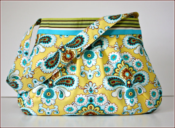 Free download Sale Pleated Handbag Amy Butler Fabric Mustard French ...
