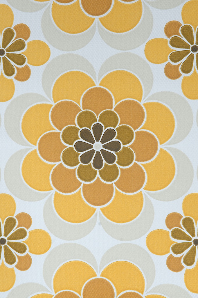 Vintage Floral Geometric Wallpaper 682x1024