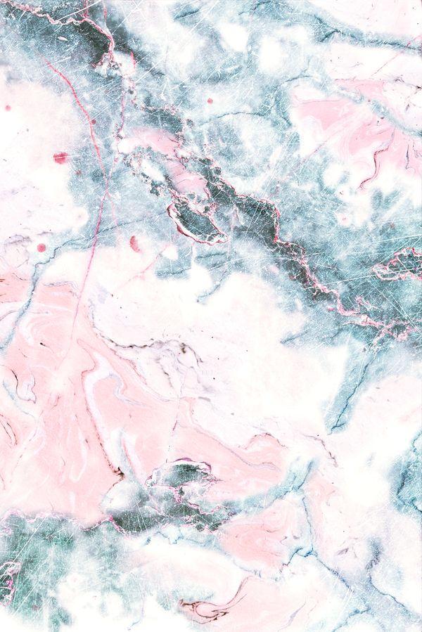 Blue And Pink Marble Throw Pillow By Morgan Schilke