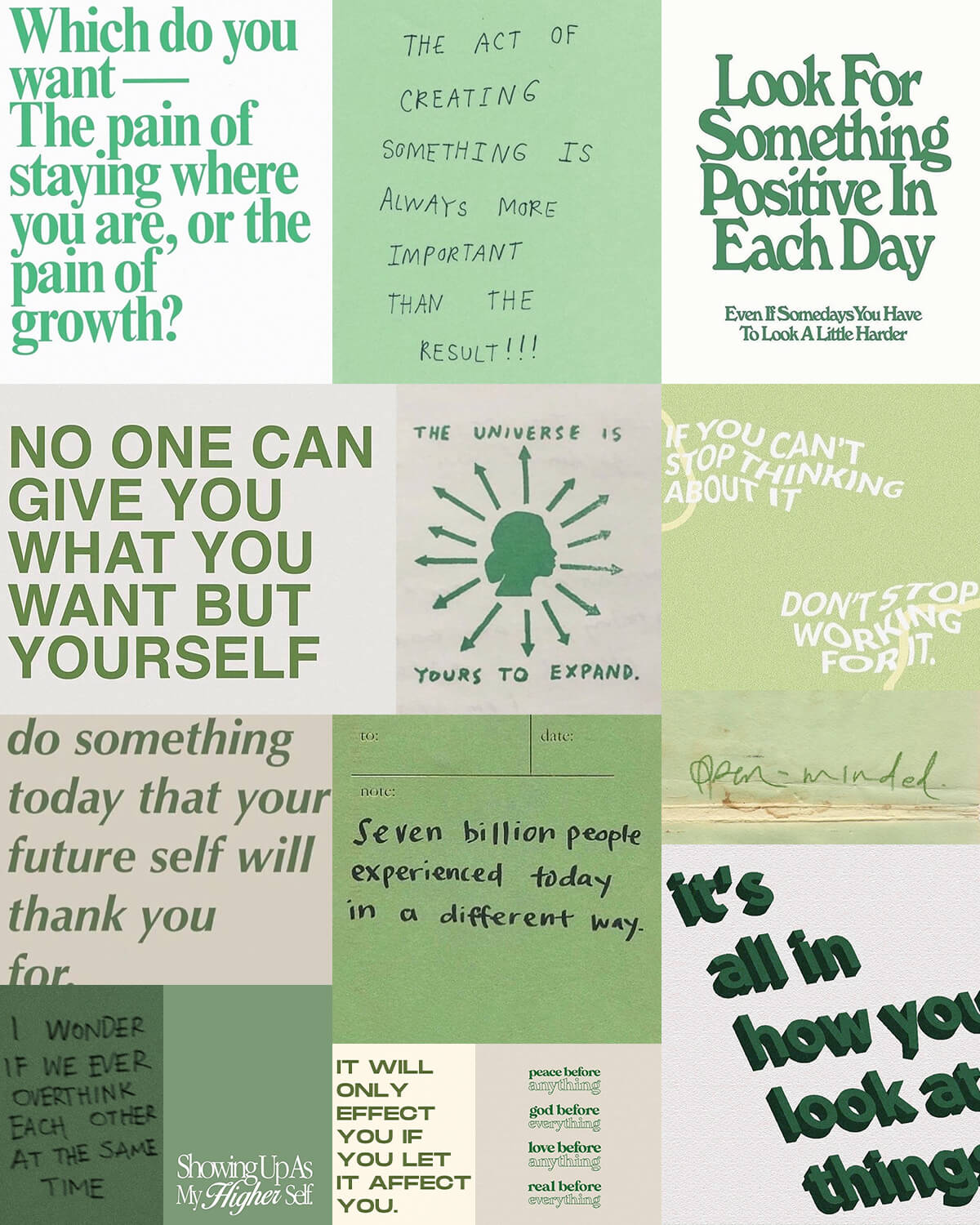Gridfiti Greenaesthetic Quotes Wallpaper