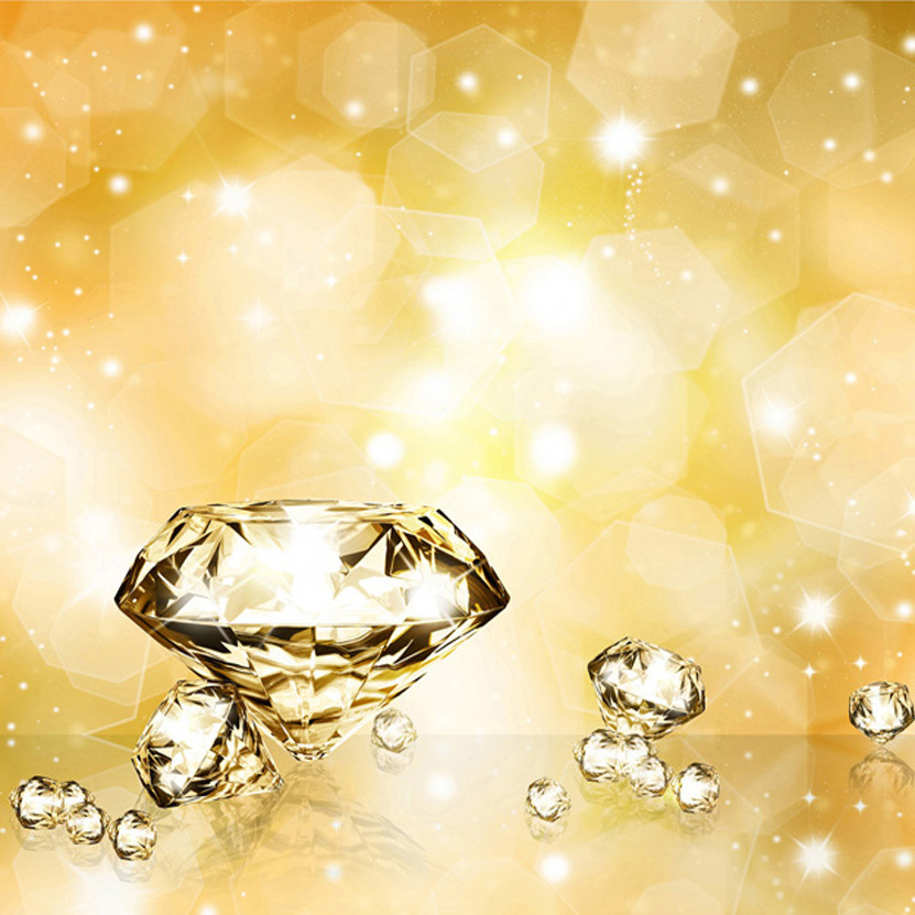 Background Customize Photography Studio Backdrop Diamonds Costume Gold