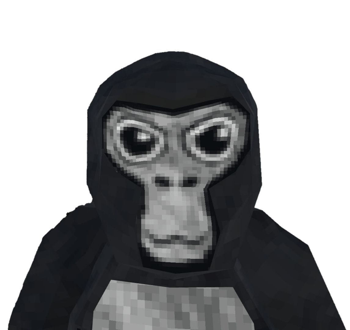 Pixelated gorilla from Gorilla Tag VR game in 4k resolution