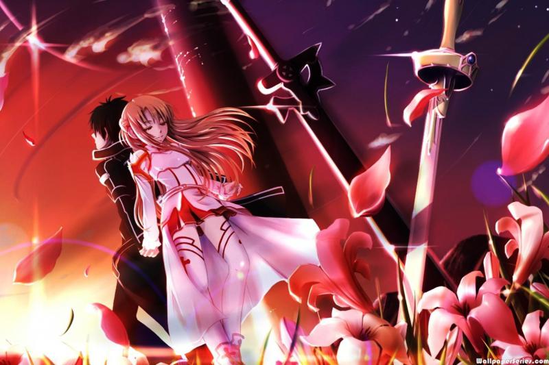 HD Kirito And Asuna Anime Sword Art Online Wallpaper