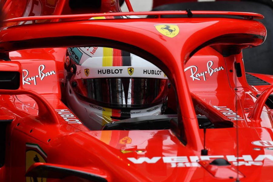 Sebastian Vettel Sits In The Ferrari Cockpit Formula Photos
