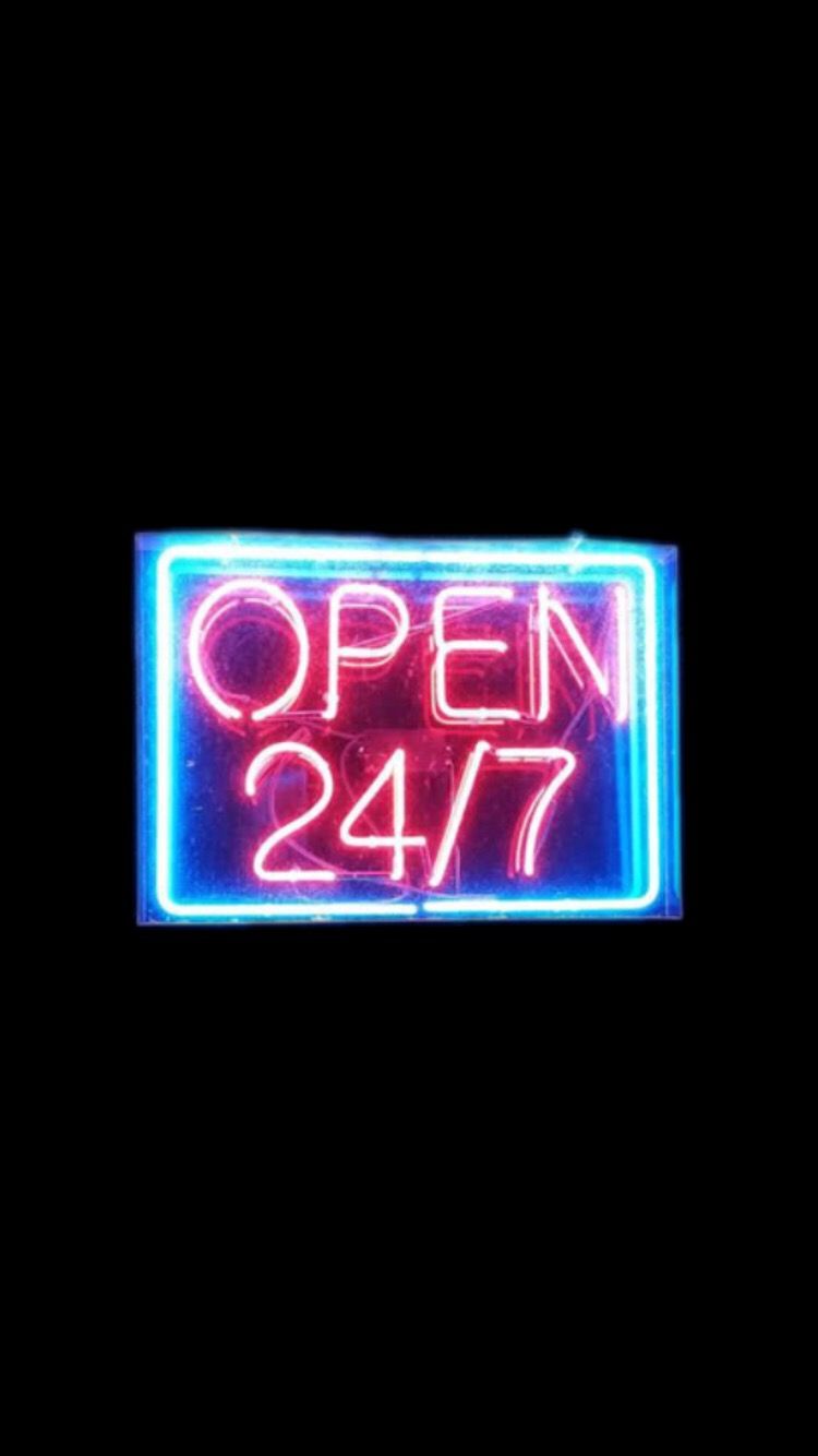 Neon Wallpaper Open Quotes Bar Signs