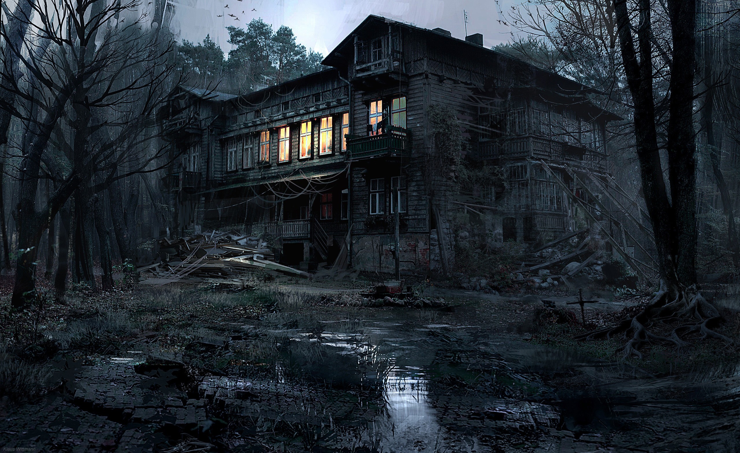 Haunted House HD Wallpaper