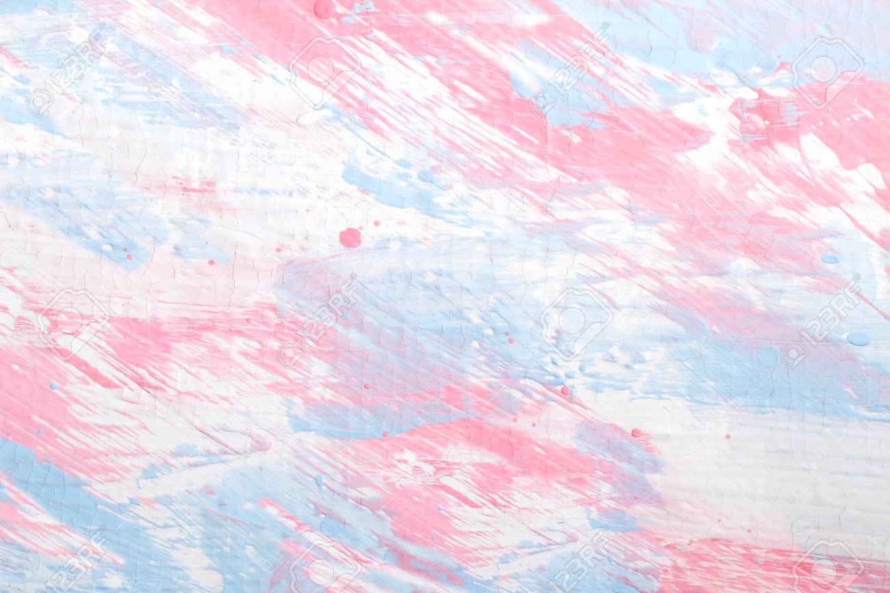 Background Of Putty Painted In Light Blue Pink And White Colors