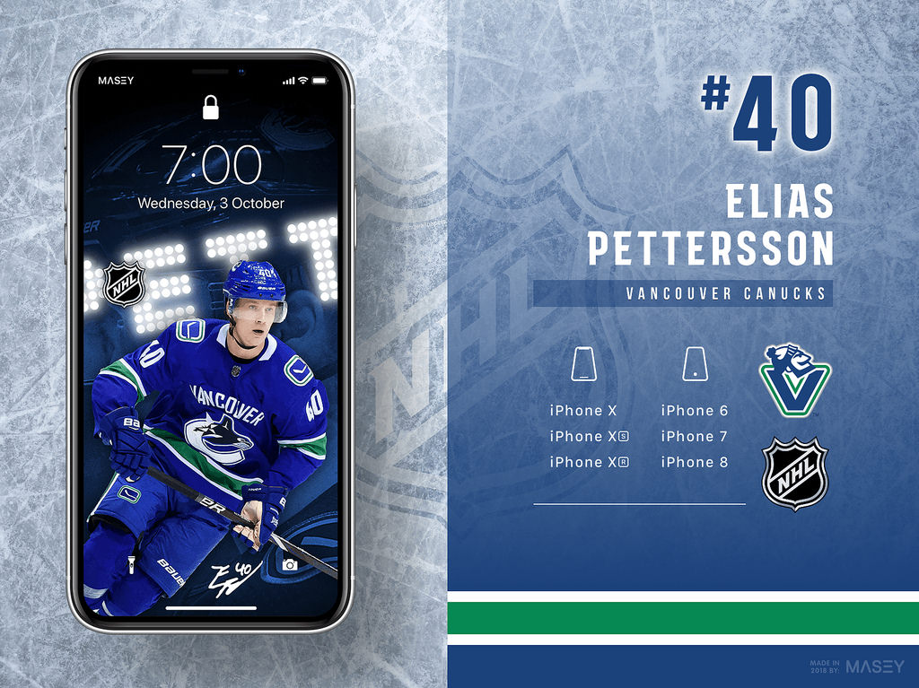 Elias Pettersson Vancouver Canucks iPhone Wallpaper