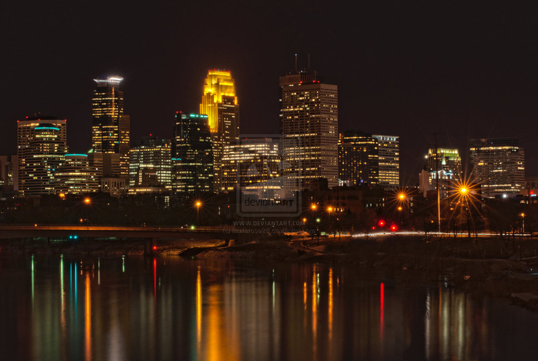 Minneapolis Skyline By Laurierose28