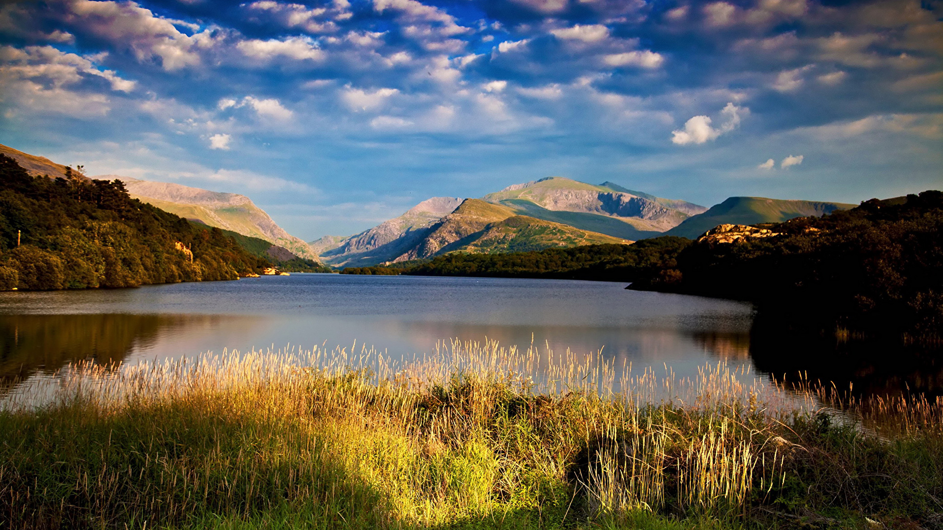 Desktop Wallpaper Snowdonia Nature Mountains Sky Lake