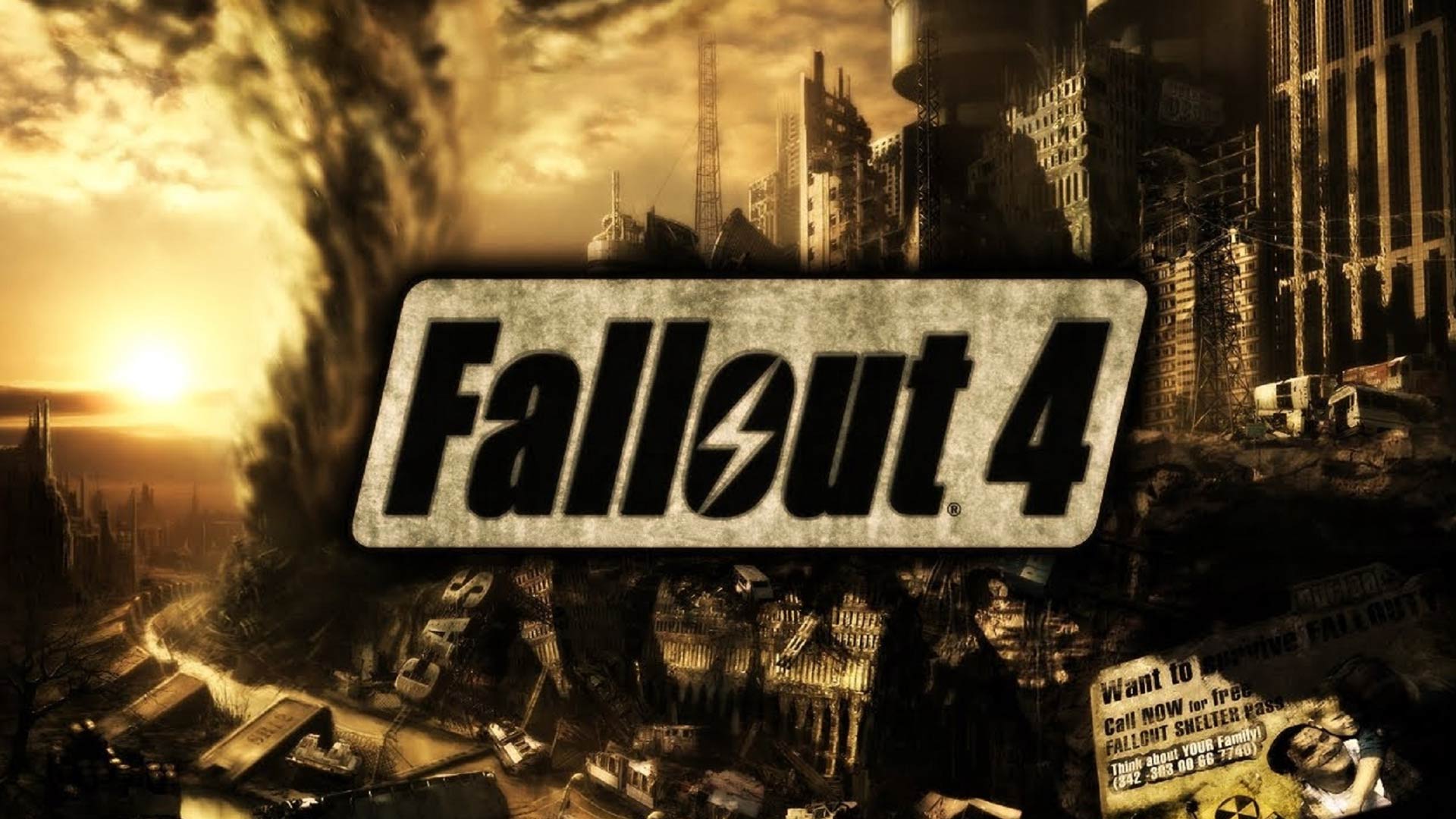 Fallout Logo HD Wallpaper Back Moon
